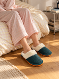 Fur Lined Slippers - Teal