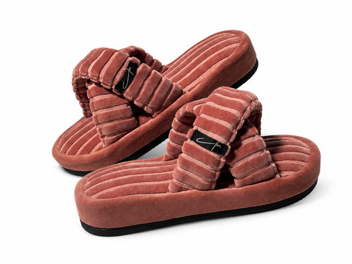Ribbed Slippers – Dusty Rose
