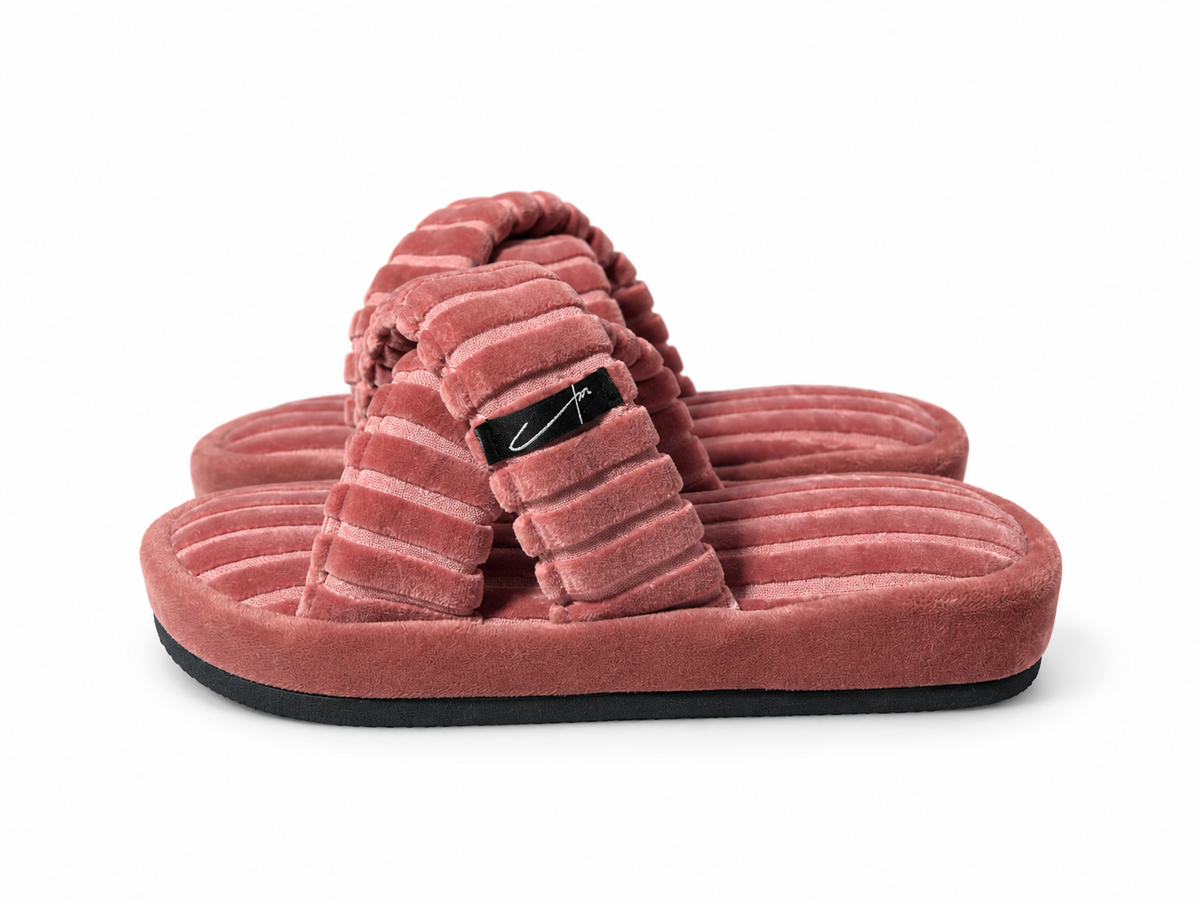 Ribbed Slippers – Dusty Rose