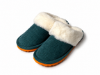 Fur Lined Slippers - Teal